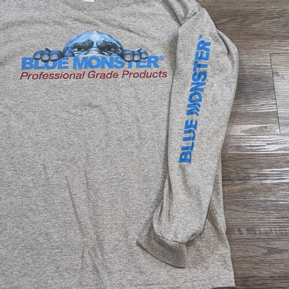 Gildan Shirt Mens M Blue Monster Graphic "Make Sure The Monster Is On Your Can!" - Picture 3 of 8